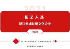 仲博入选 “浙江省成长型文化企业”